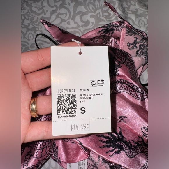 Forever 21 satin crop top small - Picture 2 of 2